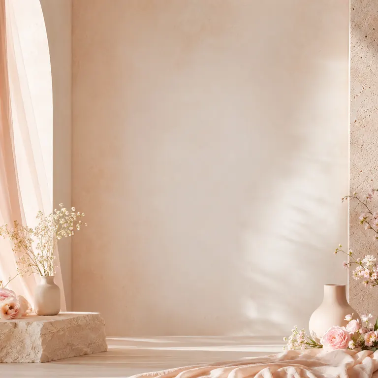 Uploaded room background for skincare product background replacement