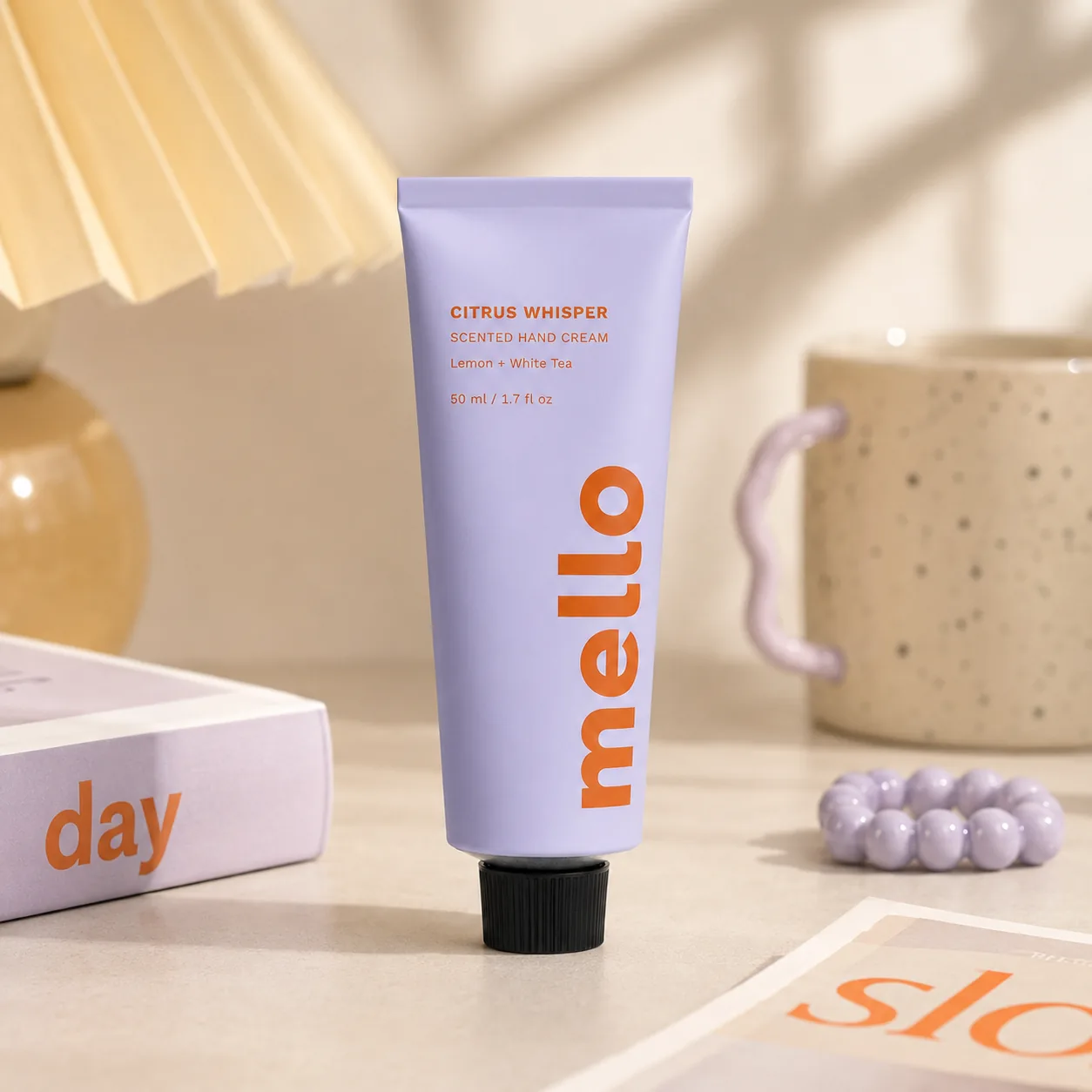 Hand cream lifestyle product photo generated from one uploaded product photo