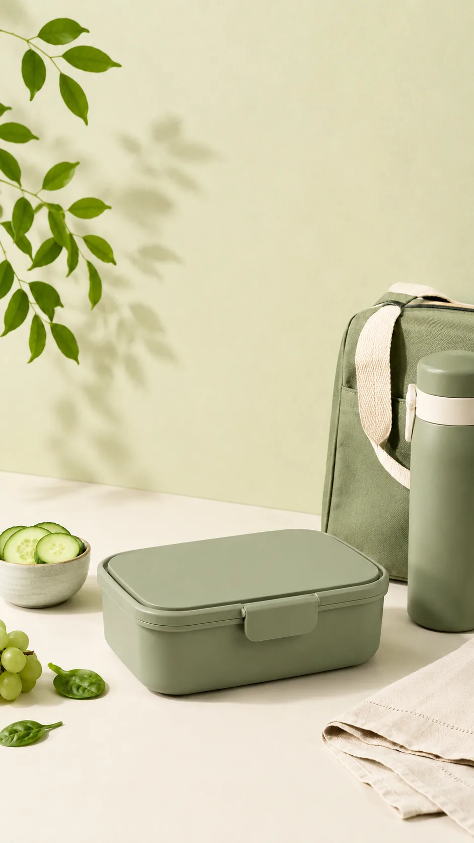 Vertical social ad creative generated from the same reusable lunch box image