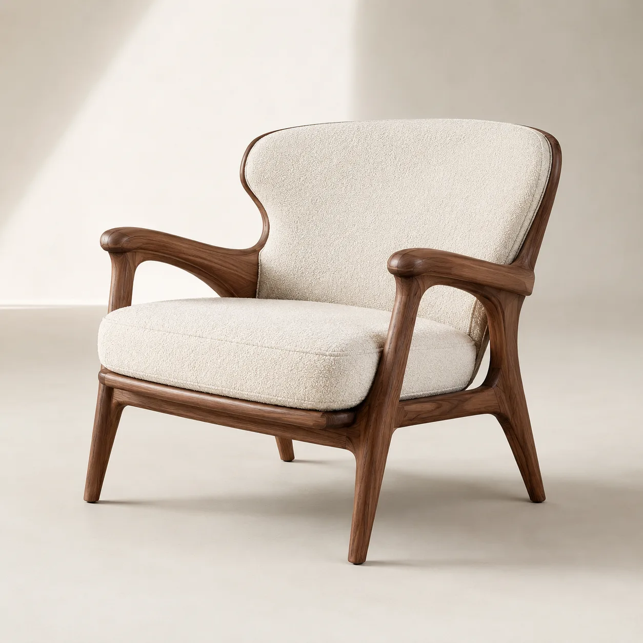 Sketch to image AI result showing a realistic chair product image