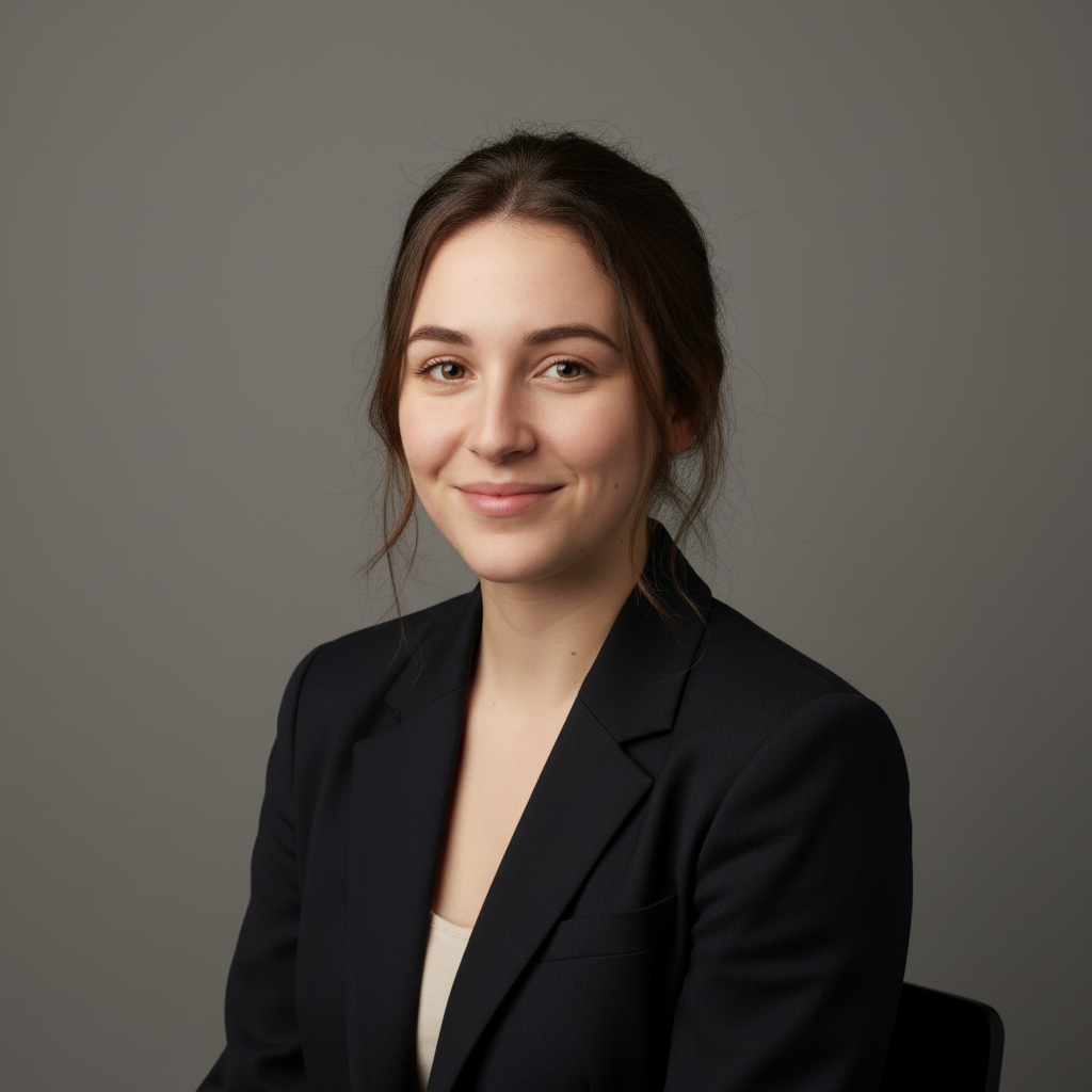 AI enhanced professional headshot with clean background