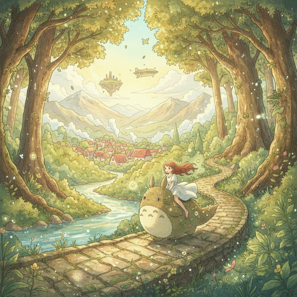 Studio Ghibli anime style portrait - viral AI art trend 2025