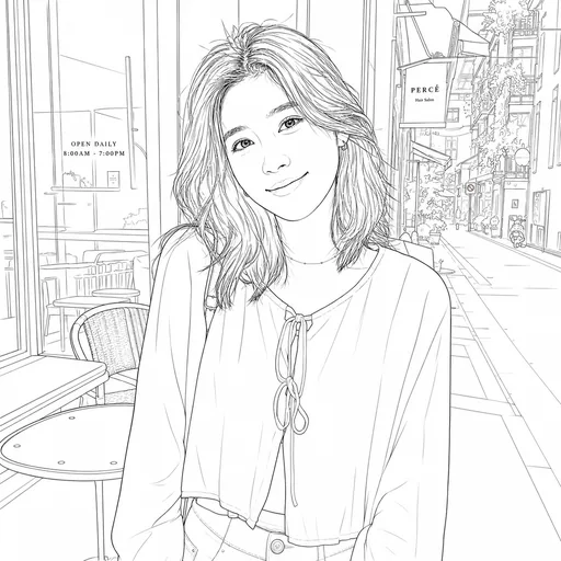 Portrait converted into a clean line drawing
